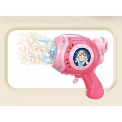 Іграшковий дитячий пістолет який генерує бульбашки Dino Bubble Gun рожевий (AUAU07) Орехов