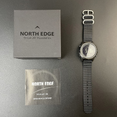 Наручний годинник чоловічий з компасом North Edge Desert 5BAR Чорний (3270) Киев