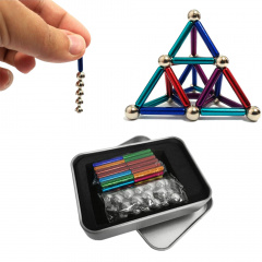 Магнітний конструктор для дітей Neocube Buckyballs amp; Buckybars головоломка-антистрес у боксі 63 деталі Кольоровий Київ
