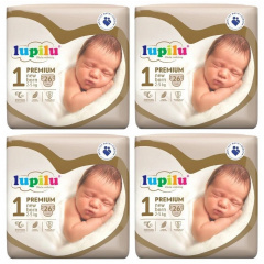 Підгузники Lupilu Premium New born Розмір 1, Вага 2-5 кг, 104 шт (4 упаковки) Рівне