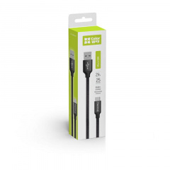 Кабель ColorWay USB/micro USB M/M 2.4А 0.25м Black CW-CBUM048-BK Ізюм