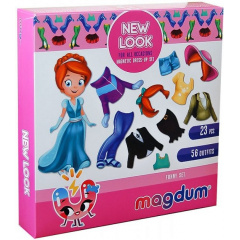 Набір магнітів "Лялька з одягом New look" Magdum ML4031-14 EN Орехов
