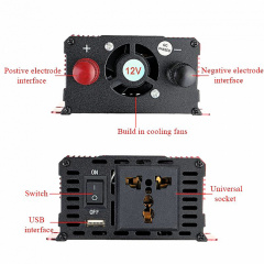 Автомобільний інвертор UKC 12V-220V 1000W перетворювач напруги (1756375446) Нововолынск
