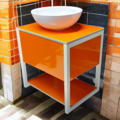 Пластикова тумба підвісна loft Sunset 60x60x45 см Orange Умань