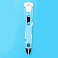 3D ручка c LCD дисплеем 3DPen Hot Draw 3 Blue+Досточка+Ножницы+Комплект эко пластика для рисования 109 метров Херсон