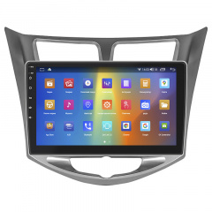 Штатная магнитола Lesko Hyundai Solaris I Рестайлинг 2014-2017 10" 4/64Gb CarPlay 4G Wi-Fi GPS Prime (9321-51986) Киев