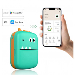 Термопринтер портативний RIAS Mini BT Printer Green (3_04817) Ворожба