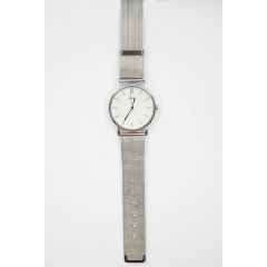 Наручний годинник жіночий Geneva Steel Silver Сріблястий (800) Лубни