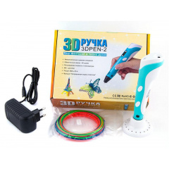3D ручка 2 покоління Jia Yue Toys для малювання З LCD дисплеєм блакитний Кушугум