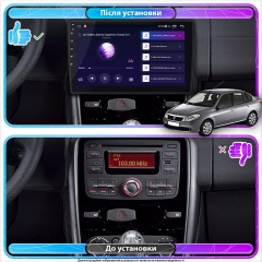 Штатна магнітола Lesko для Renault Symbol ll 2008-2012 екран 9" 1/16Gb Wi-Fi (9839-35979) Черкассы