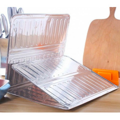 Захисна складна панель фольга для газової плити від бризків Mine 84х32,5 см Срібляста ((hub_r1r3t6) Чернігів