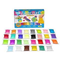 Набір для ліплення з повітряним пластиліном Elastic Clay TM Lovin 70141 30 стиків Косов