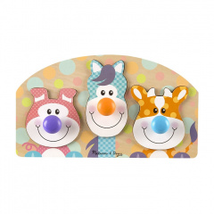 Пазл - вкладиш дерев'яний для малюків "Тварини ферми" Melissa & Doug 3 елементи MD13440 Володарськ-Волинський