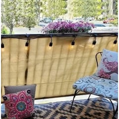 Сітка ширма для балкона No Brand 110 г/м2 100x500 см Бежевий (2595581310) Ковель