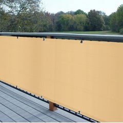 Сітка ширма для балкона No Brand 110 г/м2 100x500 см Бежевий (2595581310) Ковель