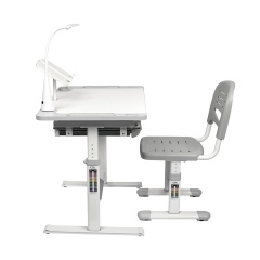 Комплект парта + стілець трансформери FunDesk Littonia 800x505x547-72 7 мм Grey Кропива