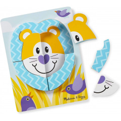 Перші дерев'яні пазли 4 в 1 Melissa&Doug "Сафарі" MD30131 Братське