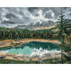Картина за номерами BrushMe "Озеро Карецца © Roksolana Baran" 40х50см BS53779 Рівне