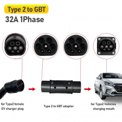 Адаптер Перехідник Type 2 - Type GB-T Bluefield (Mennekes IEC 62196-2 - Type GB-T) Black (343050570) Братское