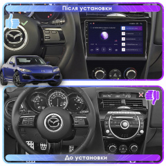 Штатна магнітола Lesko для Mazda RX-8 I Рестайлінг 2008-2012 екран 9 2/32Gb Киев