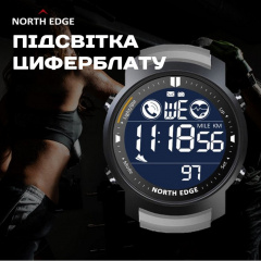 Наручний годинник чоловічий North Edge Laker Black 5BAR Чорний (2704) Изюм
