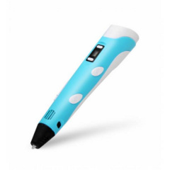 3D Ручка Smart Pro 3D Pen з РК-дисплеєм Набір Еко пластика 109м Трафарети Блакитний Киев