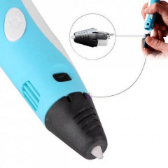 3D Ручка Smart Pro 3D Pen з РК-дисплеєм Набір Еко пластика 109м Трафарети Блакитний Киев