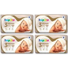 Підгузники Lupilu Premium Midi Розмір 3, Вага 4-9 кг, 216 шт (4 упаковки) Івано-Франківськ