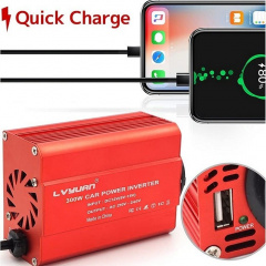 Інвертор автомобільний перетворювач напруги LVYUAN 300 W + 2 USB порти Хмельник