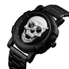 Наручний чоловічий годинник Skmei Skull 9178 Чорний (1077593889) Купянск