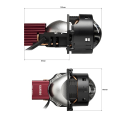 Комплект світлодіодних лінз Kamiso Aozoom DLPD-07-02 Bi-LED LASER 5500K 72/55W TIR PLUS Ладан