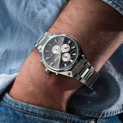 Годинник чоловічий водостійкий наручний Lee Cooper Ice Сріблястий (2493697389) Вышгород