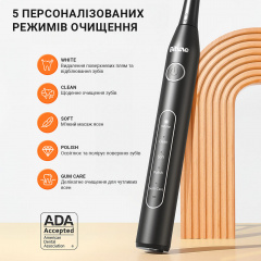 Електрична зубна щітка з футляром Bitvae D2 8 насадок Black Орехов