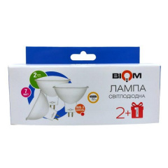 Светодиодная лампа Biom BT-562/3 MR16 7W GU5.3 4500К матовая 3 шт (00-00023470) Братське