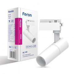 Трековый светодиодный светильник Feron AL140 10W белый Ровно
