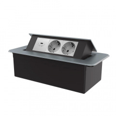 Розетка мебельная двойная с USB-С Livolo графит (VL-SHS013-TC-UC45W-IP-G) Тячев