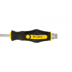 Викрутка ударна шліцева магнітна MASTERTOOL GM EXTERNAL HEX SL6х100 мм ручка з покриттям TPR (49-6610) Петрово