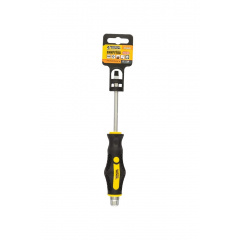 Викрутка ударна шліцева магнітна MASTERTOOL GM EXTERNAL HEX SL6х100 мм ручка з покриттям TPR (49-6610) Петрово