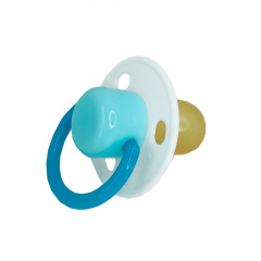 Дитяча пустушка латексна Mega Zayka MGZ-0515(Turquoise) кругла Якимівка