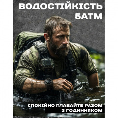 Наручний годинник чоловічий з компасом North Edge Vertico Чорний (3107) Чернівці