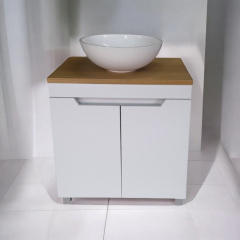 Пластикова тумба підлогова The MIX Кварта зі стільцем і чашею Мона 80х80х45 см Токмак