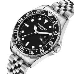 Наручний годинник чоловічий Lee Cooper Daytona Black Сріблястий (3430) Гайсин