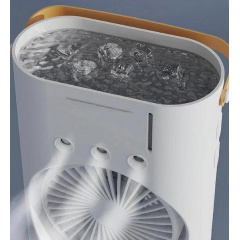 Вентилятор настільний OPT-TOP Double-ended Spray Fan подвійний з охолодженням LED підсвічування без пульта ДУ Білий (2104618552) Вышгород