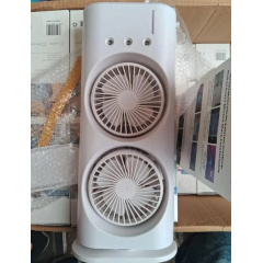 Вентилятор настільний OPT-TOP Double-ended Spray Fan подвійний з охолодженням LED підсвічування без пульта ДУ Білий (2104618552) Вышгород