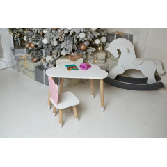 Столик дитячий та стільчик No Brand Хмара Ведмедик 46х70х40 см (2015349011) Новая Прага