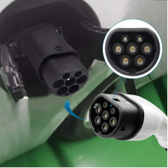 Адаптер Перехідник Type 2 - Type 1 Bluefield (J1772 – Mennekes IEC 62196-2) Black (34050567) Приморск