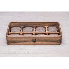 Органайзер на 8 комірок для зберігання наручних годинників ecoWalnut 7х35х18 см Кропивницький