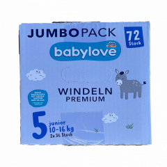 Підгузки Babylove Premium Jumbo Pack 5 Junior (10-16 кг) 72 шт Ковель