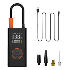 Портативний повітряний компресор No Brand Tyre Inflator JG-5641 з цифровим дисплеєм Чорний (2104618550) Миколаїв