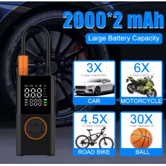 Портативний повітряний компресор No Brand Tyre Inflator JG-5641 з цифровим дисплеєм Чорний (2104618550) Миколаїв